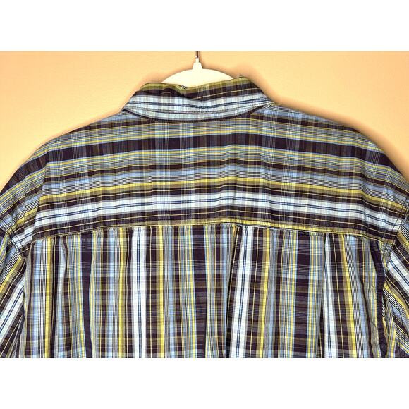 Duluth Trading Mens SS Plaid Blue Button Down Top Shirt Cotton Mens XL - Picture 6 of 6